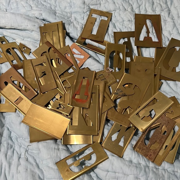 Uline Art Brass Letter Stencils Craft Crafting Art Poshmark